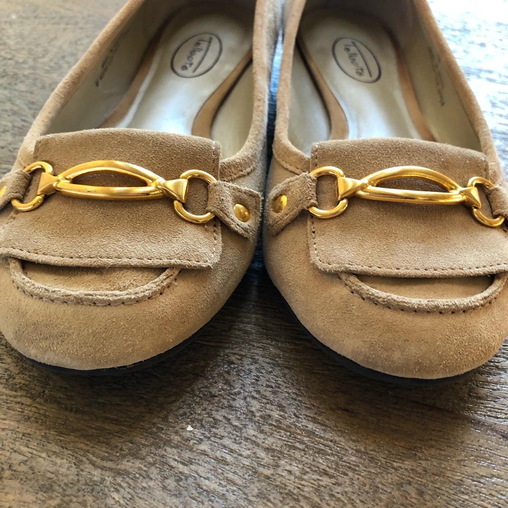 TALBOTS Suede Tan Shoes Flats Loafers 7W - Picture 7 of 9
